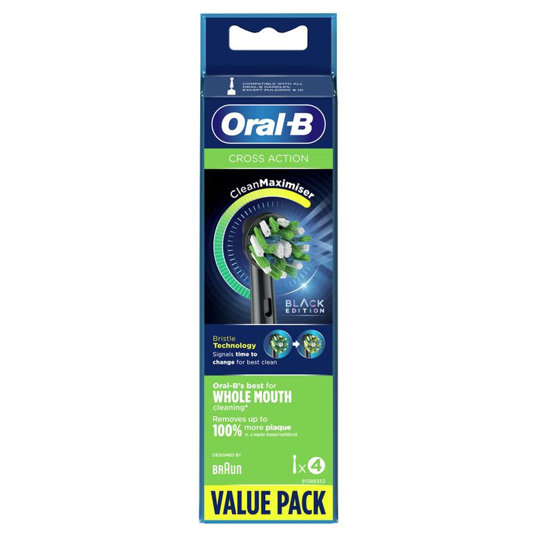 Oral-B Cross Action Toothbrush Heads x4, , hi-res